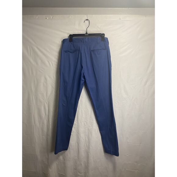 J. Crew Flex Slim‎ Pants Mens Chino Stretch Blue Size 31x32 Cotton Flat Front - Picture 2 of 4